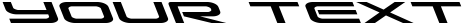 "Your Text" rendered in the Grand Sport Leftalic font