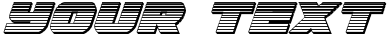 "Your Text" rendered in the Guardian Chrome Italic font
