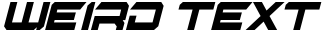 "Weird Text" rendered in the Gypsy Killer Condensed Italic font