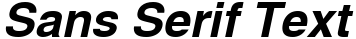 "Sans Serif Text" rendered in the Helvetica font