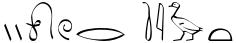 "Your Text" rendered in the Hieroglyphic Phonetic font