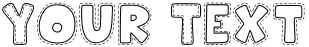 "Your Text" rendered in the Hooman Stitch font
