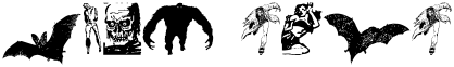 "Your Text" rendered in the Horror Dingbats font