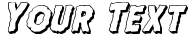 "Your Text" rendered in the Horroween 3D Italic font