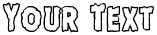 "Your Text" rendered in the Horroween Outline font