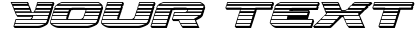 "Your Text" rendered in the Iapetus Chrome Italic font