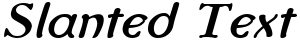 "Slanted Text" rendered in the Ingriana font