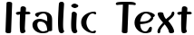 "Italic Text" rendered in the IngrianaCasual font