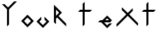 "Your Text" rendered in the IronH Metall Ligth font