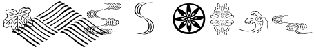 "Your Text" rendered in the JapaneseGardenOrnamentsITC font