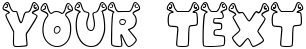 "Your Text" rendered in the JLR Star Shrek font