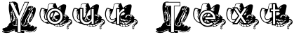 "Your Text" rendered in the JNKCOWBOY font
