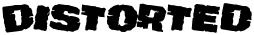 "Distorted" rendered in the Jugger Rock Jumbled font