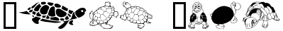 "Your Text" rendered in the Keya's Turtles font