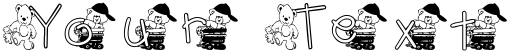 "Your Text" rendered in the KG TEDDY FRIENDS font