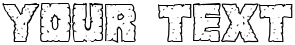 "Your Text" rendered in the King Commando Shadow font