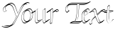 "Your Text" rendered in the KL HKursive3 OL DB font