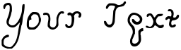 "Your Text" rendered in the Kristen Curly font