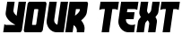 "Your Text" rendered in the Kung-Fu Master Semi-Italic font