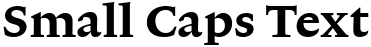 "Small Caps Text" rendered in the Lexicon No1 font