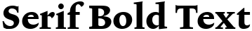 "Serif Bold Text" rendered in the Lexicon No2 font