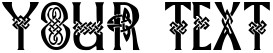 "Your Text" rendered in the LMS Celtic Wedding font