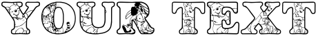 "Your Text" rendered in the LMS Christophers Friends font
