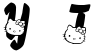 "Your Text" rendered in the LMS Hello Kitty Hello font