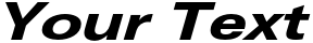 "Your Text" rendered in the LTUnivers 741 ExtdHeavyIt font