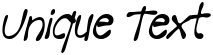 "Unique Text" rendered in the Mandingo BTN Cond font
