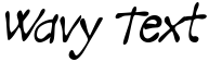 "Wavy Text" rendered in the Mandingo BTN Cond font