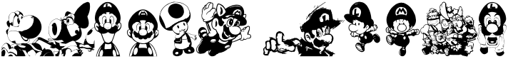 "Your Text" rendered in the Mario and Luigi font