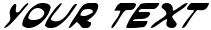 "Your Text" rendered in the Masked Marvel Italic font