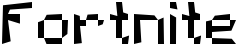 "Fortnite" rendered in the MCPEfont font