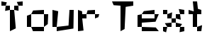 "Your Text" rendered in the MCPEfont font