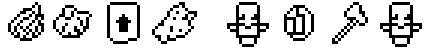 "Your Text" rendered in the Minecraft Items font