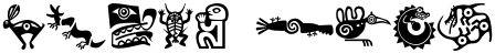 "Funky Text" rendered in the MiniPics LilAncients font