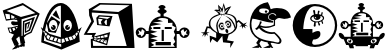 "Your Text" rendered in the MiniPics LilCreatures font