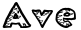 "Ave" rendered in the MuchoFiesta font