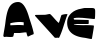 "Ave" rendered in the MuchoMacho font