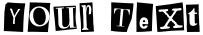 "Your Text" rendered in the Mystery Black font