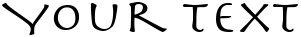 "Your Text" rendered in the MythologyWide font