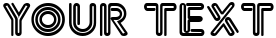"Your Text" rendered in the NeonThick font