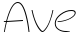 "Ave" rendered in the P22 Hiromina03 Latin font