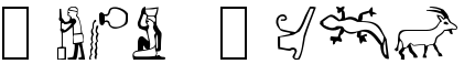 "Your Text" rendered in the Pharaoh font