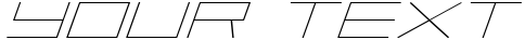 "Your Text" rendered in the Player 1 Up Expanded Italic font