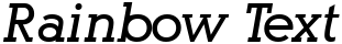 "Rainbow Text" rendered in the PogoSSK font