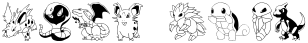"Your Text" rendered in the Pokemon Kiddy Ding font