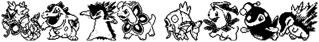 "Your Text" rendered in the Pokemon pixels 2 font