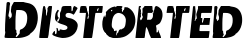 "Distorted" rendered in the Red Undead Semi-Italic font